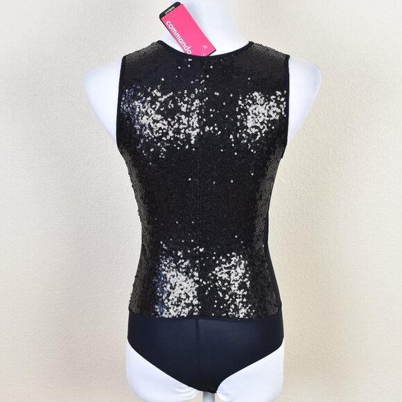 Commando Sequin Bodysuit Black NEW S - Picture 4 of 9